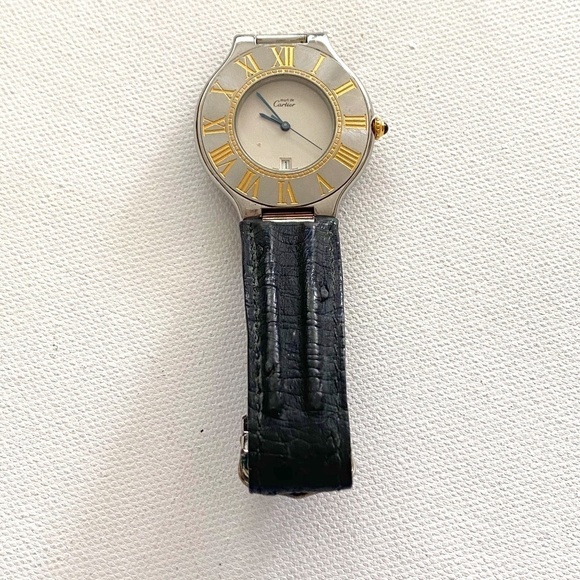 Cartier Accessories - Must de Cartier 21 Stainless Steel Gold Watch